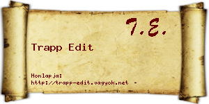 Trapp Edit névjegykártya